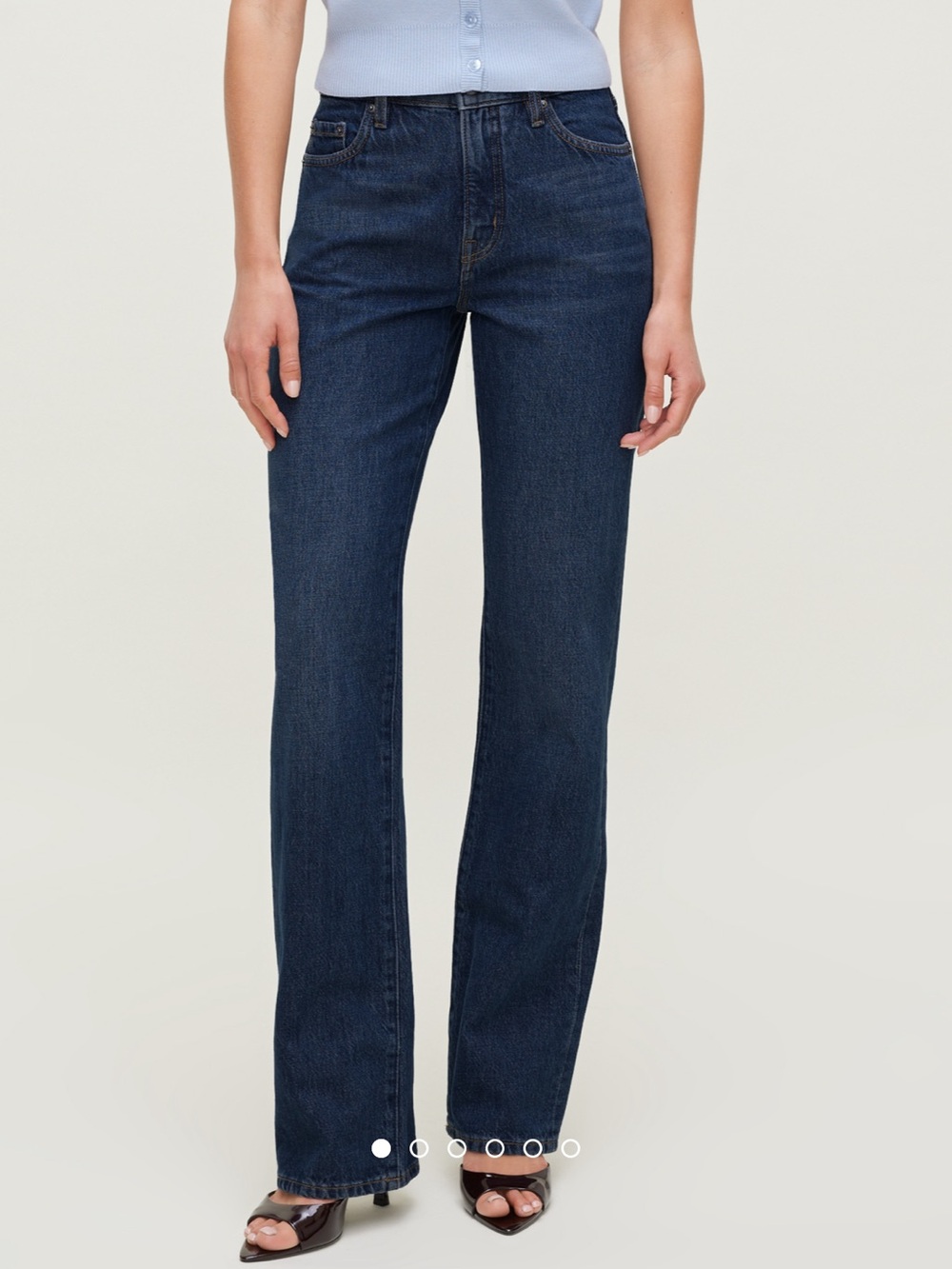 Dynamite Cara Straight Leg Jeans in Deep Blue Wash